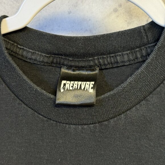 Creature Skateboard T Shirt Mens M 19x27 Black Short Sleeve Skate - Picture 6 of 9